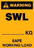 Safe Working Load Label (SWL) - Segno Visual Safety Solutions